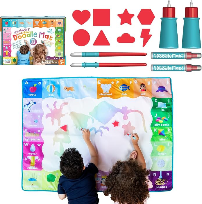 Chuckle & Roar Jumbo Water Doodle Mat \u2013 4ft x 3ft Mess-Free Water Coloring Play Mat for Kids... | Amazon (US)