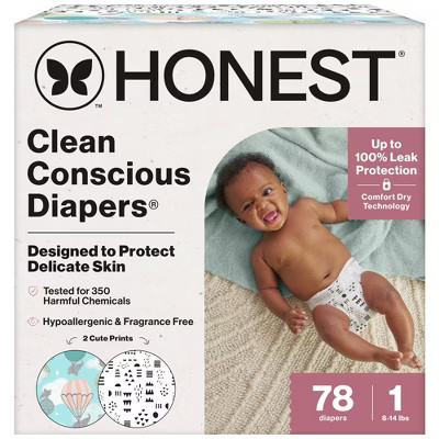 The Honest Company Clean Conscious Diapers -Above it All + Pattern Play - Size 1 - 78ct | Target