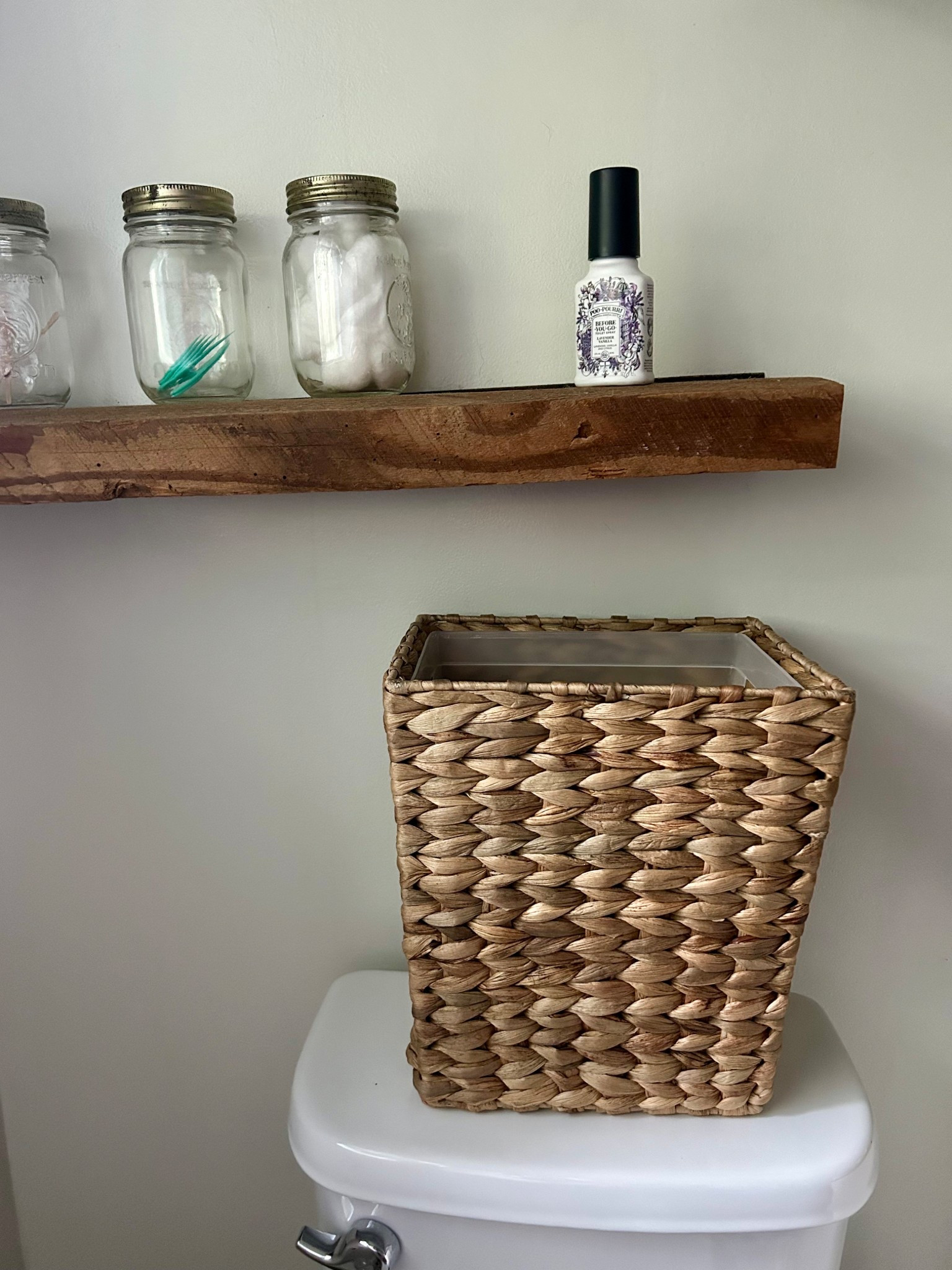 Random but I needed a need waste basket for my bathroom and target had some cute options and they are on sale! This one has a plastic bin that’s removable which i loveee  