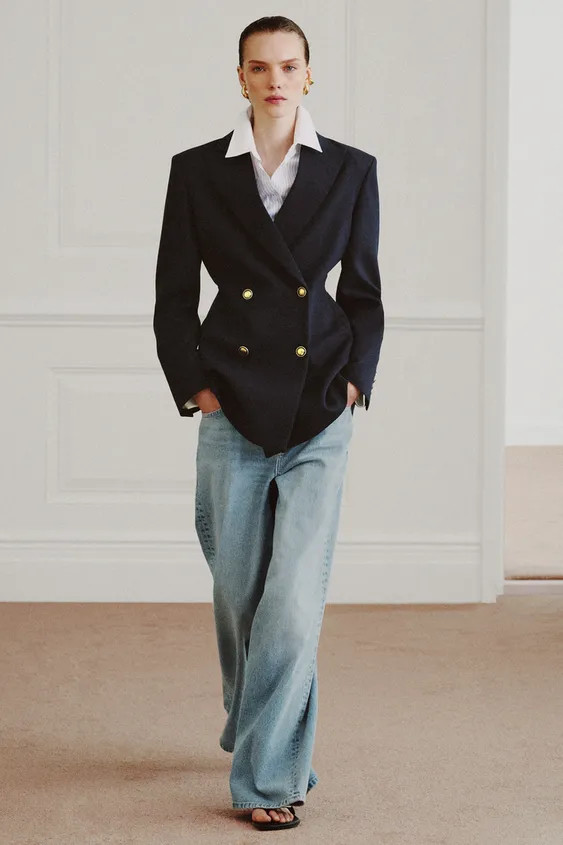 ZW COLLECTION FITTED BUTTONED BLAZER | Zara US