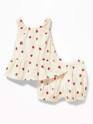 Printed Peplum Tank & Bloomers Set for Baby | Old Navy US