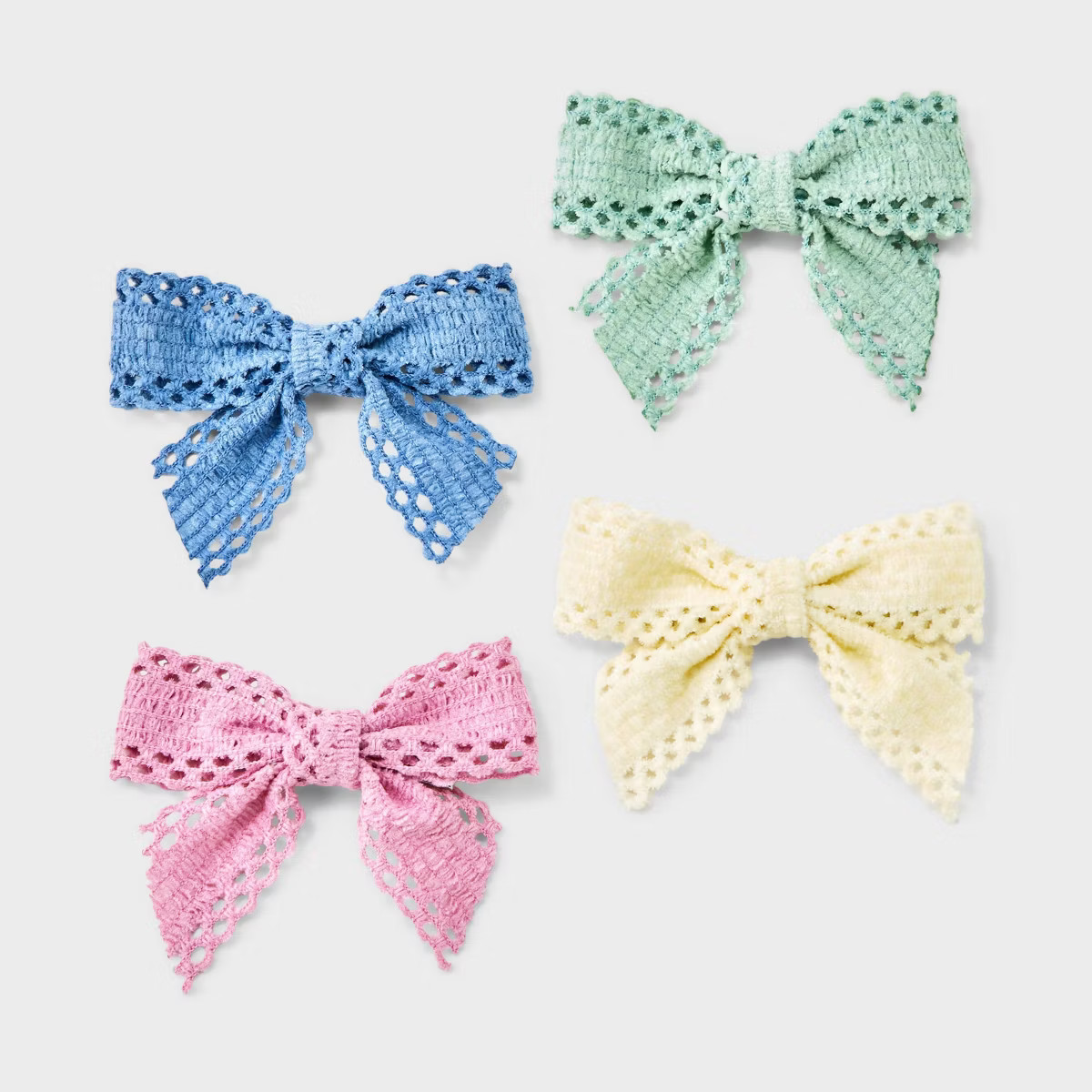 Girls' 4pk Lace Bow Clips Set - Cat & Jack™️ | Target