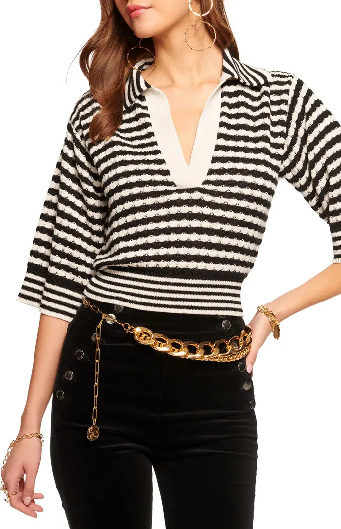 Azaria Stripe Organic Cotton Blend Sweater | Nordstrom