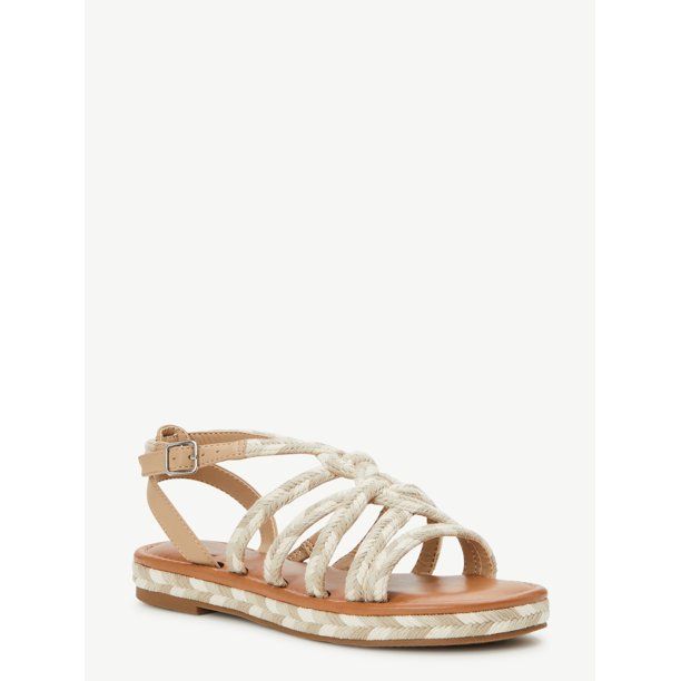 Scoop Women’s Braided Flat Sandals - Walmart.com | Walmart (US)