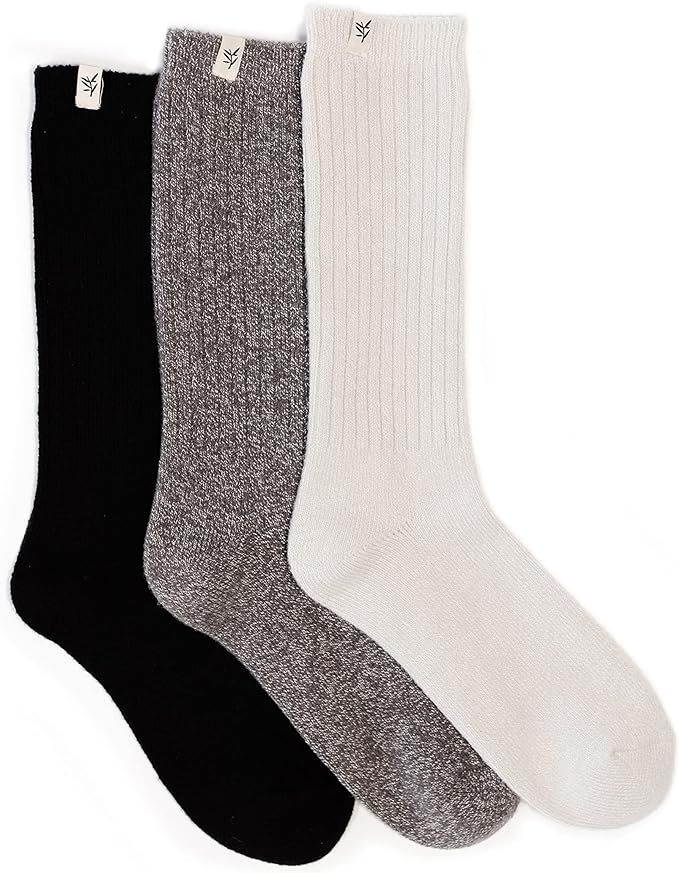 Cozy Earth Lounge Socks (Coal, Slate Grey, & Cloud, M/L (Shoe Size 7.5-10)) | Amazon (US)
