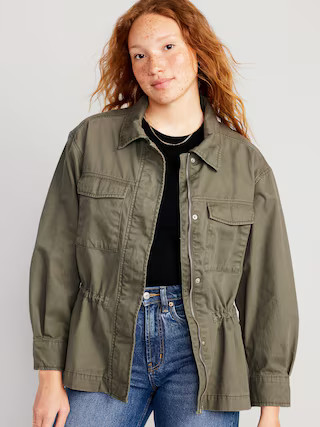 Cinched-Waist Utility Jacket | Old Navy (US)