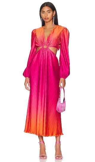 Jaelyyn Ombre Cut Out Dress in Tangerine Ombre | Pink Dress | Orange Dress | Spring 2023 Outfits  | Revolve Clothing (Global)