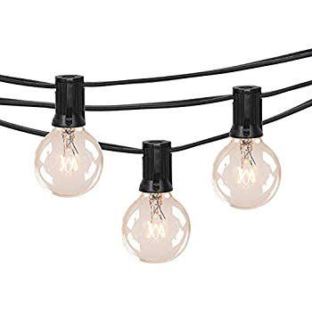 50Ft G40 Globe String Lights with 50 Clear Bulbs for Indoor/Outdoor Commercial Decor, Outdoor String | Walmart (US)