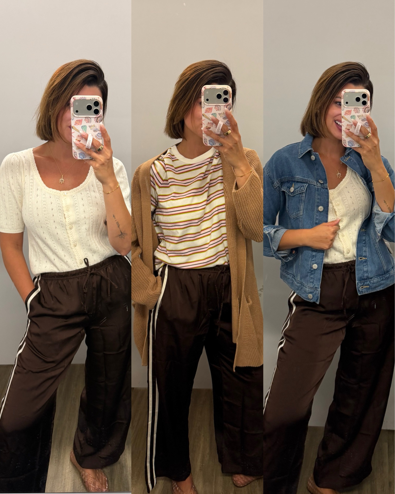 Old Navy is having an online exclusive sale right now — 50% off everything (even new arrivals)! 

Sharing 3 great ways you can style these brown track pants! All of the tops are great for layering and these are really good summer to fall transitional outfits!

Wearing a small in everything.

#LTKSaleAlert #LTKootd #LTKSeasonal