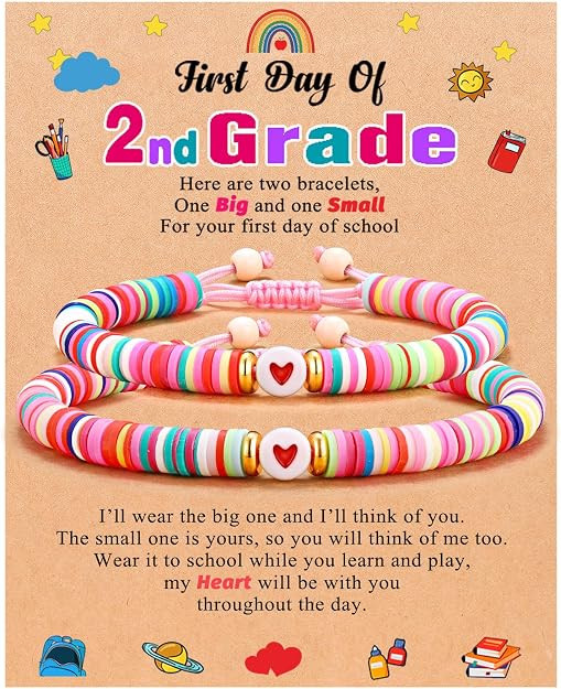UPROMI First Day of Preschool/Kindergarten/1st Grade/2nd Grade/School Gift, Back to School Bracel... | Amazon (US)