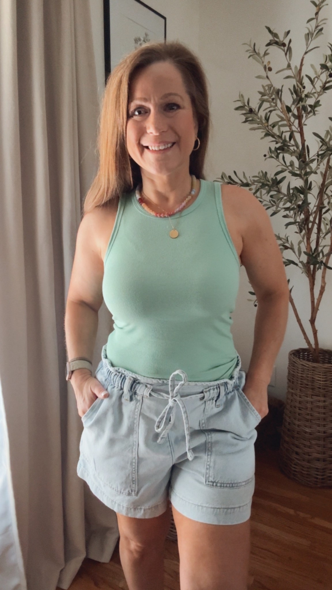 OOTD
$4 tank and the paper bag waist shorts that remind me of the higher end brand

Tank comes in lots of colors - I have almost all of them (I wear a small)
Shorts come in 4 colors (I wear a small)

#LTKPetite #LTKSeasonal #LTKootd