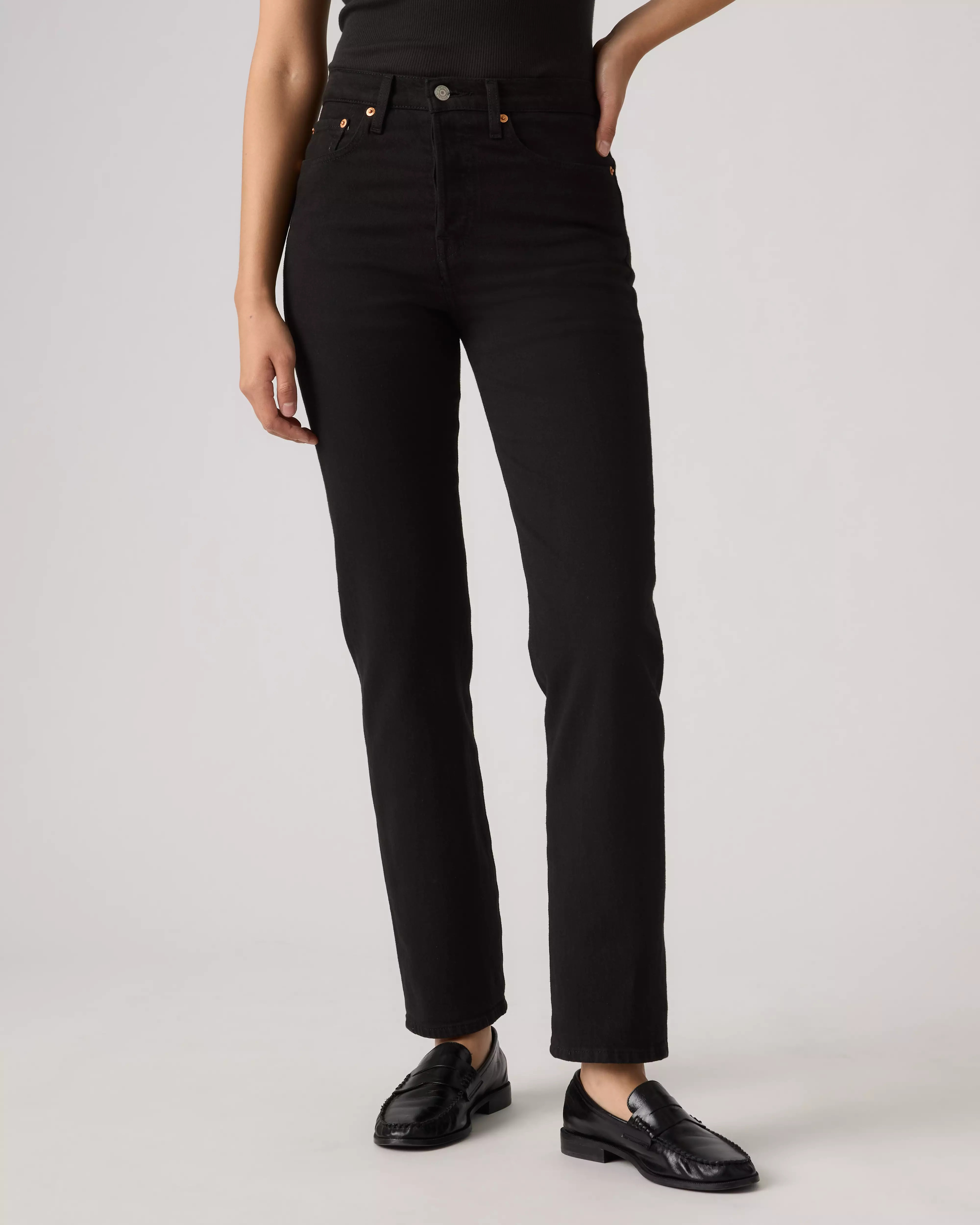 Wedgie Straight Ankle Women's Jeans - Black | Levi's® US | Levi's US