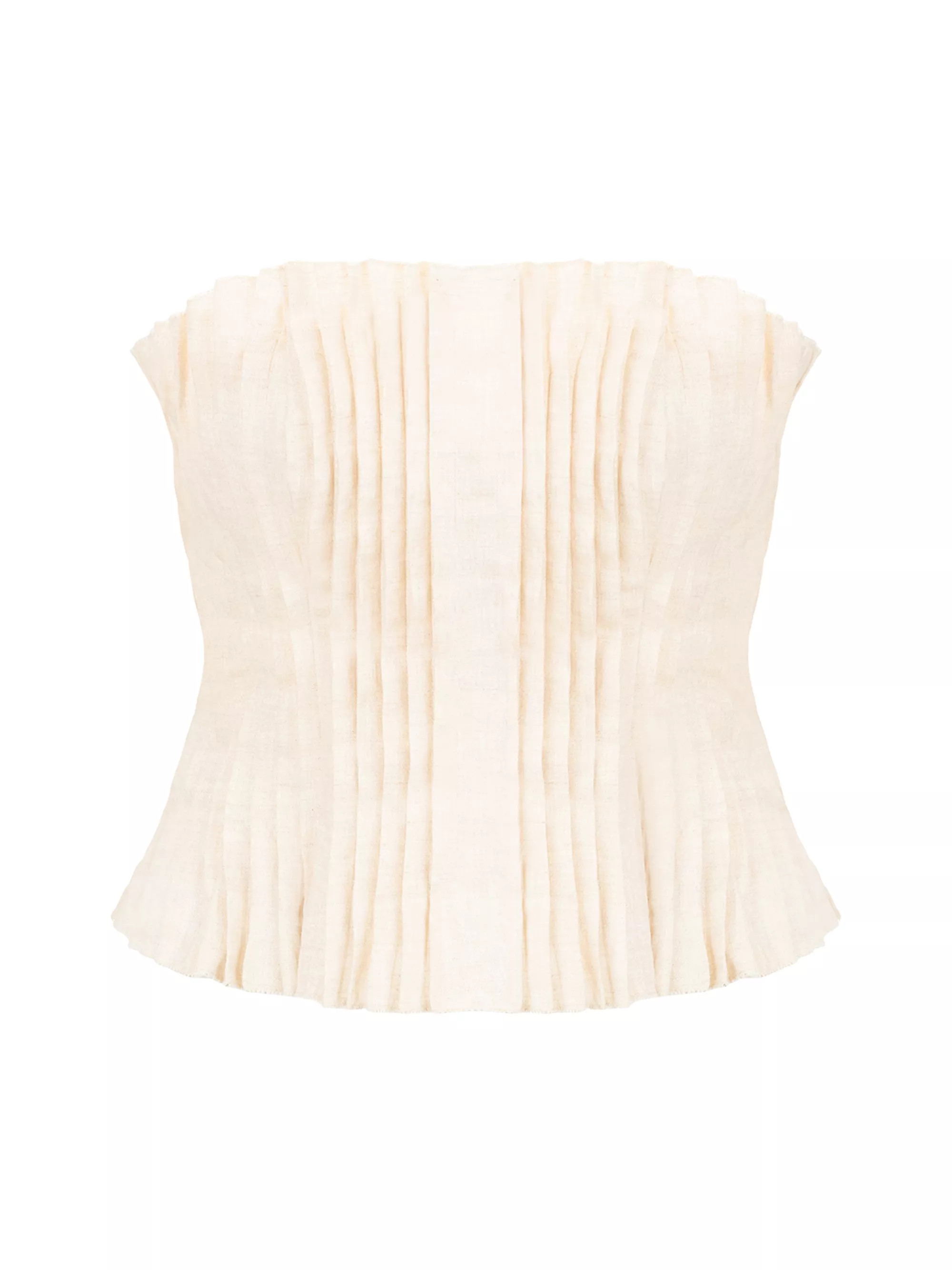 Parma Linen Pleated Tube Top | Saks Fifth Avenue