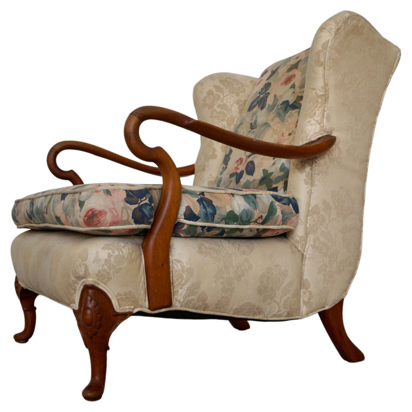 1930's Wingback Lounge Chair | 1stDibs