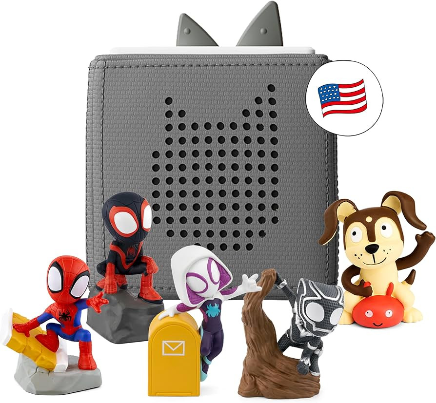 Toniebox Audio Player Starter Set with Spidey, Ghost-Spider, Spin, Black Panther, and Playtime Pu... | Amazon (US)