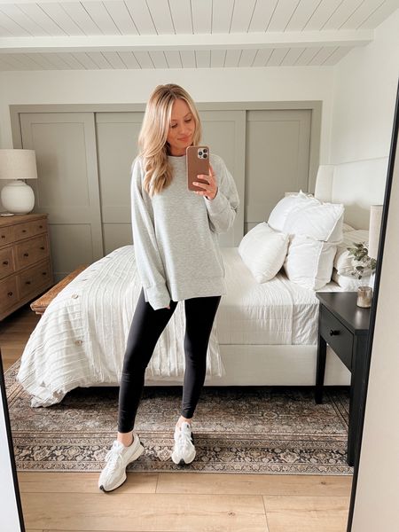 This oversized pullover from Abercrombie is one of my most worn items right now! The performance fabric is so comfortable. It’s legging friendly! I am in size small