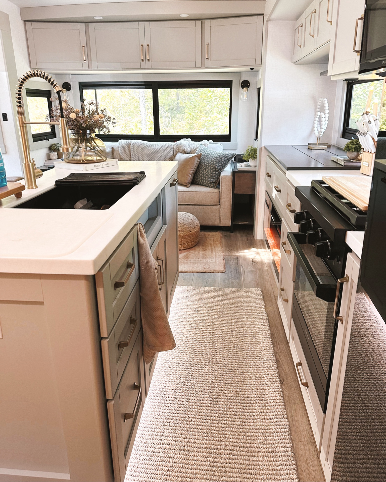 Custom runner rug for kitchen island from Pottery Barn! This is the 5’x2’ size…comes in standard rug sizes as well 🫶🏼 

#LTKHome