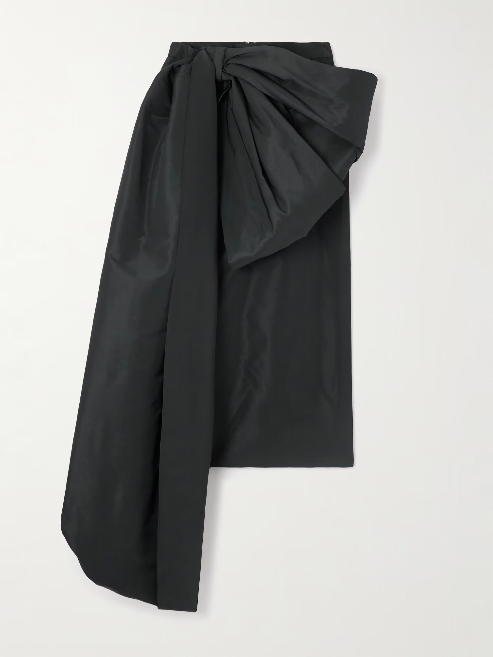 Bow-embellished taffeta midi skirt | NET-A-PORTER (US)