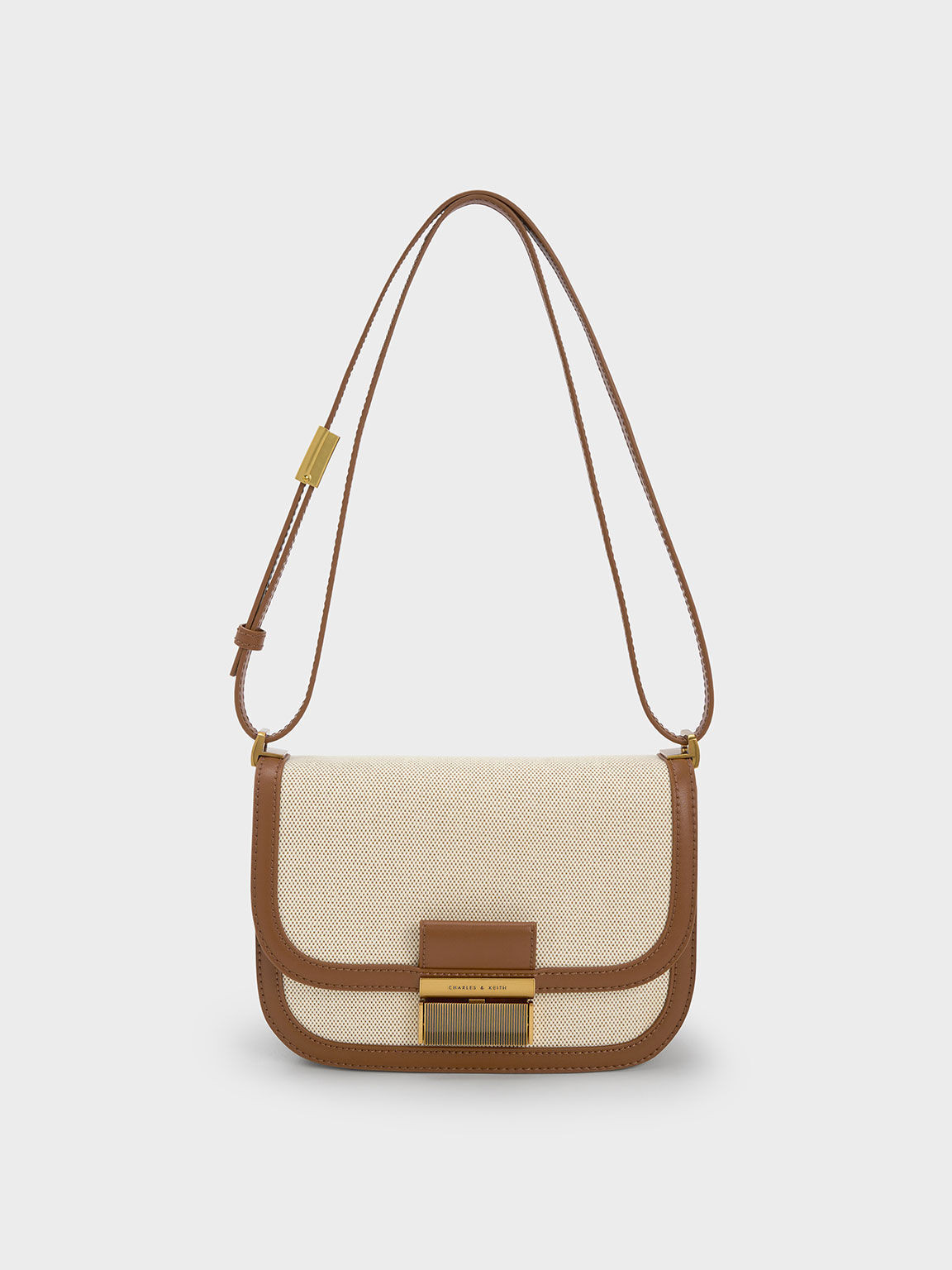 Charlot Canvas Crossbody Bag
 - Chocolate | Charles & Keith EU