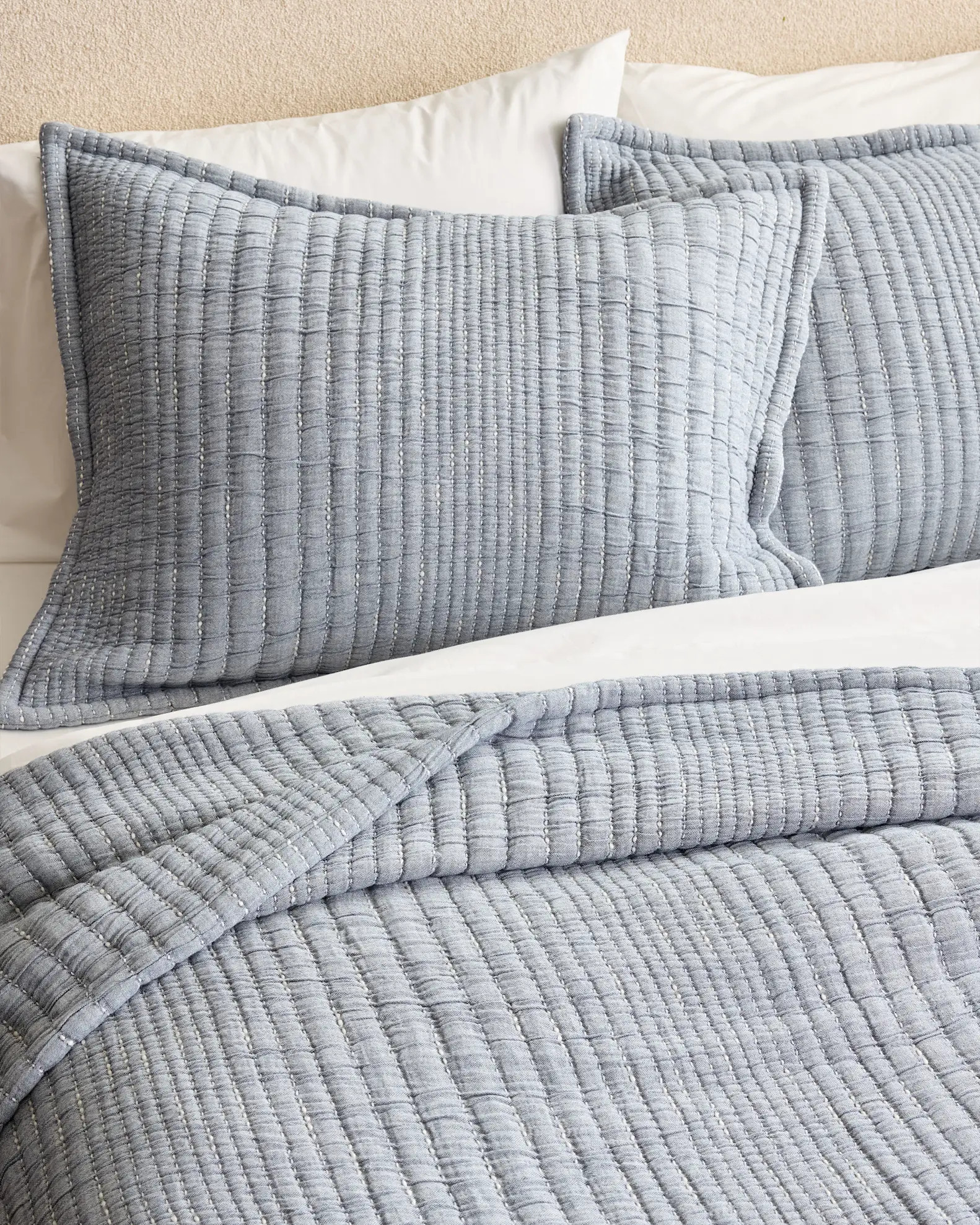 Organic Cotton Channel Quilt Set | Quince