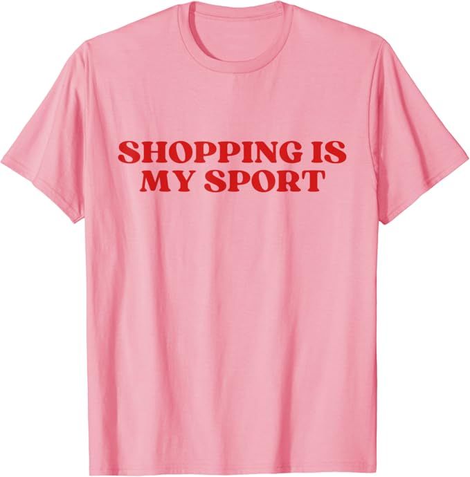 Original Shopping Is My Sport Y2k Aesthetic White T-Shirt | Amazon (US)