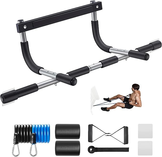 Ally Peaks Pull Up Bar for Doorway | Thickened Steel Max Limit 440 lbs Upper Body Fitness Workout... | Amazon (US)