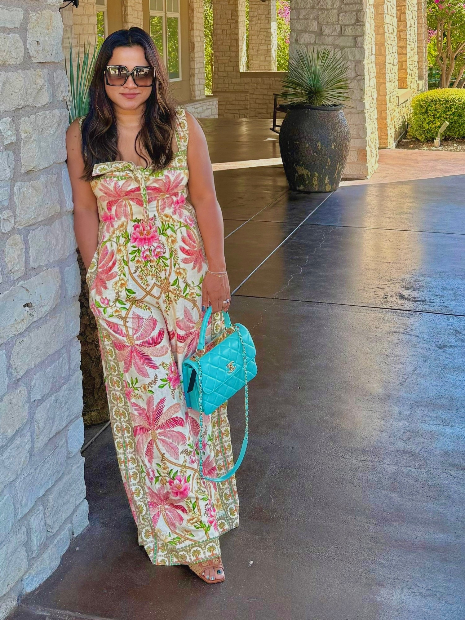 Not a big fan of prints .. but occasionally I love to change it up a bit .  I like this jumpsuit for the comfy fit! #curvypetite

#LTKOver40 #LTKSeasonal #LTKPetite