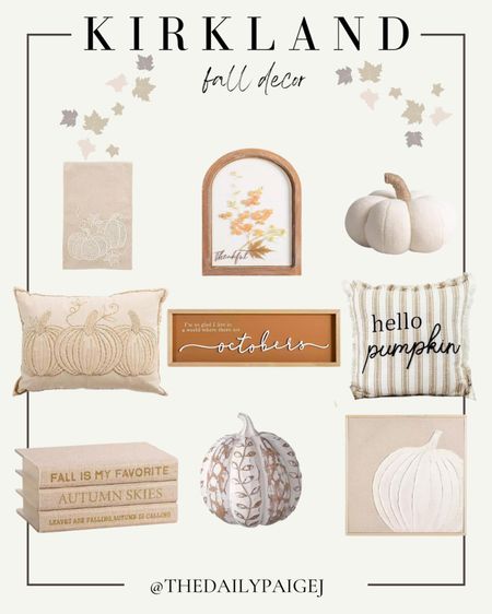 I love neutral decor in my home and Kirkland has a lot of all decor in neutral colors on sale. Currently their harvest decor is 30% off on their site! October is one of the best months with pumpkin everything and fall decor. Get ready for fall with these pumpkin pillows or neutral pumpkin artwork. There are so many fall home decor items to choose from. 

Fall decor, fall, October decor, hello pumpkin, fall pillows, fall kitchen, fall home, fall neutral design, home decor, neutral home decor, fall accessories, Kirkland home, Kirkland items, Kirkland on sale 

#LTKhome #LTKunder100 #LTKSeasonal