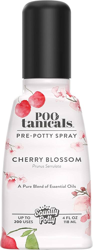 Squatty Potty Pootanicals Toilet Spray, Cherry Blossom, 200 Uses Spray Before You Go, 4 Fl Oz | Amazon (US)