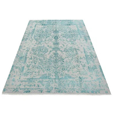 One-of-a-Kind Hand-Knotted 8'2" x 10'1" Area Rug in Blue | Wayfair North America