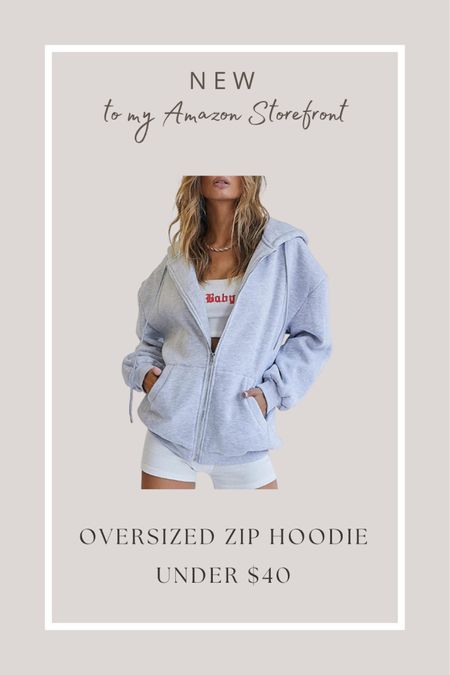 Amazon finds // oversized zip hoodie under $40 

#LTKfit #LTKsalealert #LTKunder50