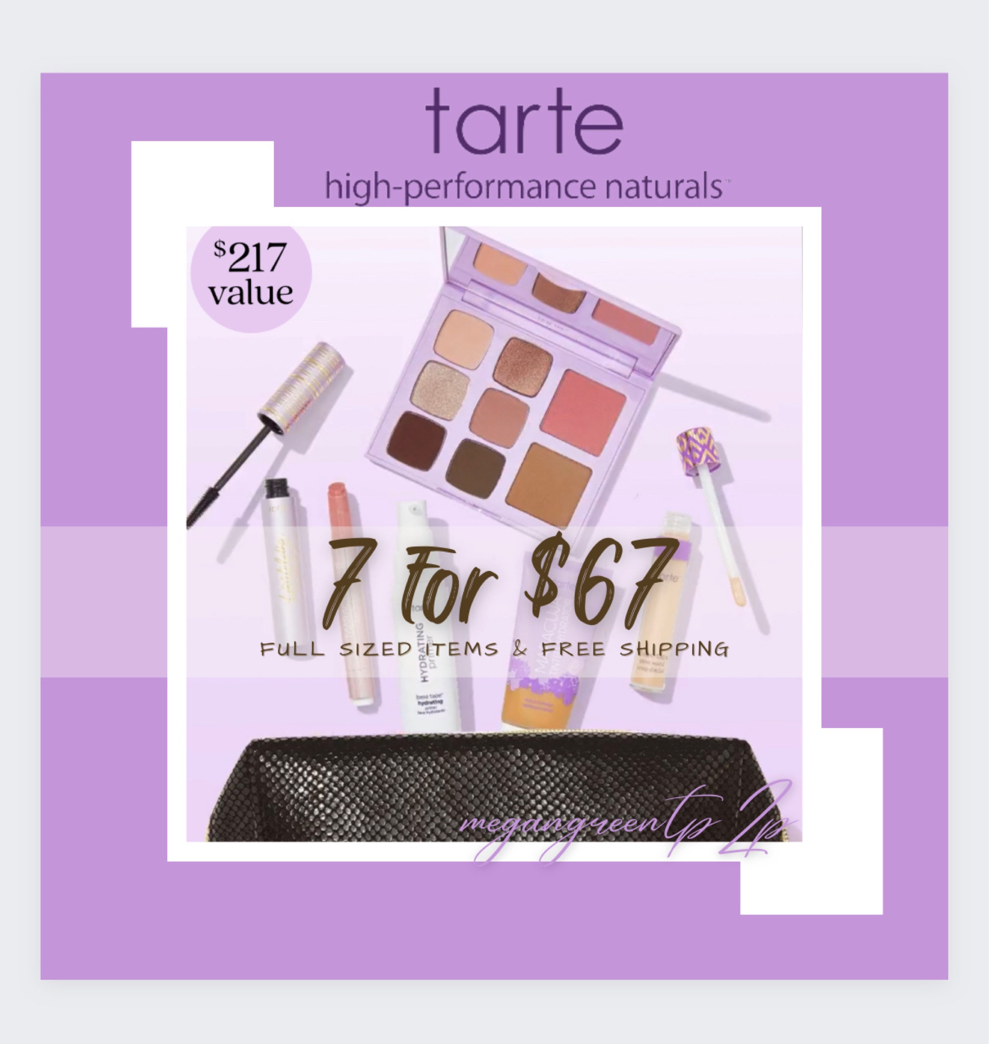 Tarte: 
Build a custom kit bag
7 items for $67

#LTKbeauty #LTKsalealert #LTKSale
