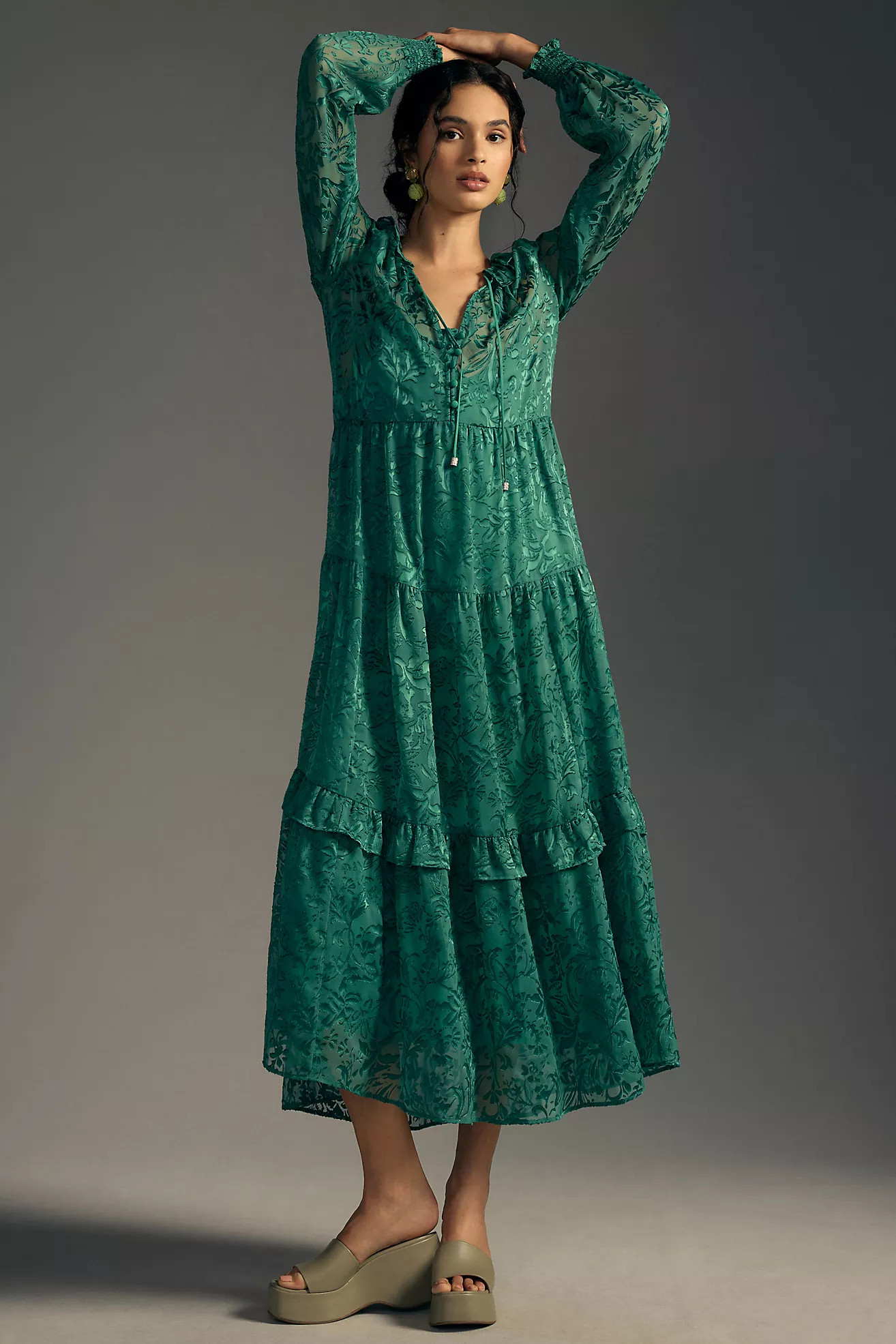 The Marais Maxi Dress: Satin-Burnout Edition | Anthropologie (US)