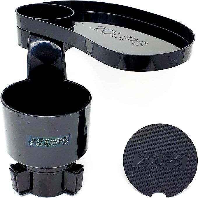 2CUPS Multiple Car Cup Holder Expander with Adjustable Base and Attachable Tray for Cars, Boats a... | Amazon (US)