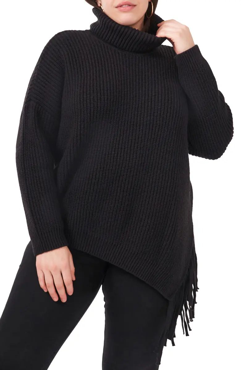 Asymmetric Fringe Cotton Blend Sweater | Nordstrom