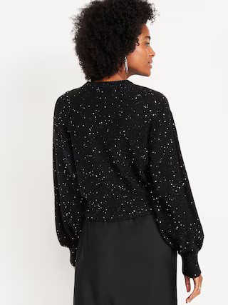 SoSoft Crew-Neck Sequin Sweater | Old Navy (US)