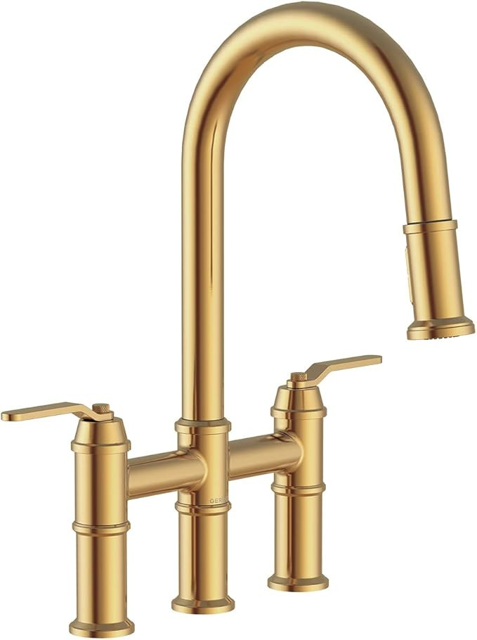 Kinzie 2H Bridge Pull-Down Kitchen Faucet 1.75gpm Brushed Bronze | Amazon (US)