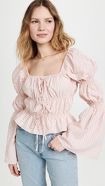 Tie Shirring Top | Shopbop