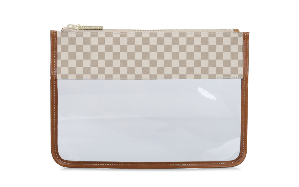 Clear Katie Pouch – Printed Monogram | Barrington Gifts
