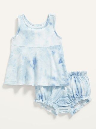 Tie-Dye Sleeveless Peplum Top and Bloomers Set for Baby | Old Navy (US)