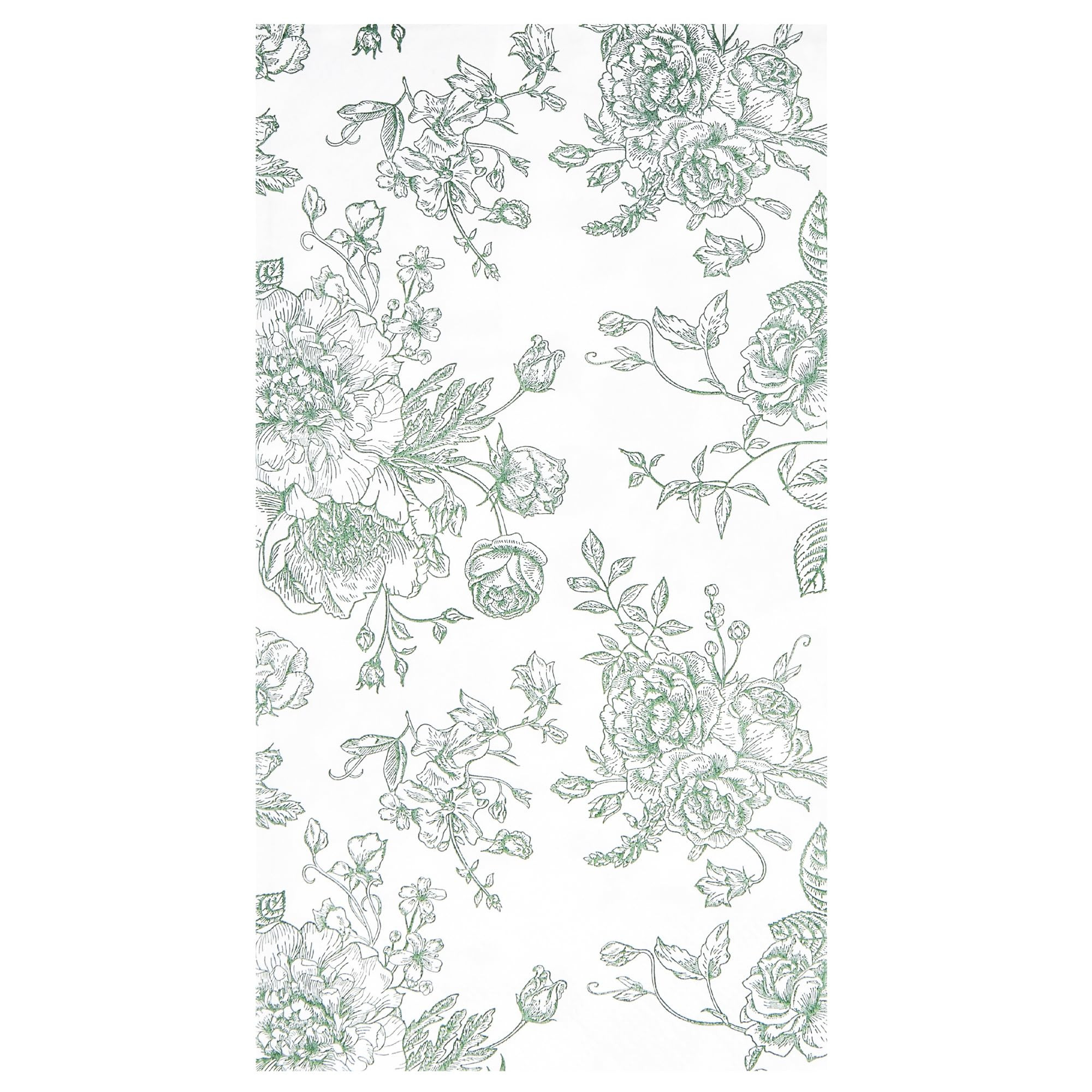 100 Floral Guest Napkins Sage Green and White Toile Disposable Paper Napkins Decorative Flower Ba... | Amazon (US)
