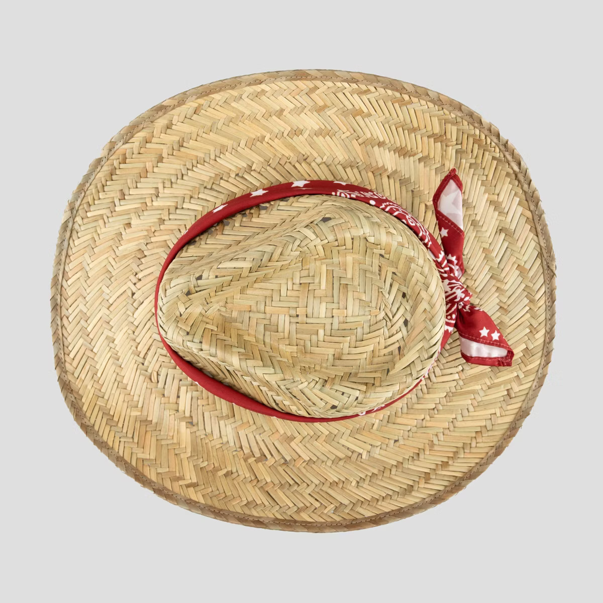 Wemco Men's Straw Cowboy Hat with Bandana - Natural Wood | Target
