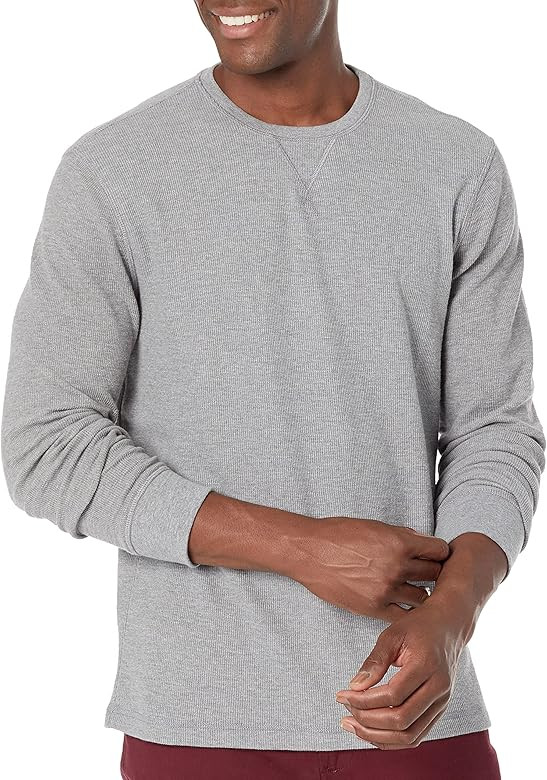 Amazon Essentials Men's Long-Sleeve Slub Thermal Crewneck (Previously Goodthreads) | Amazon (US)
