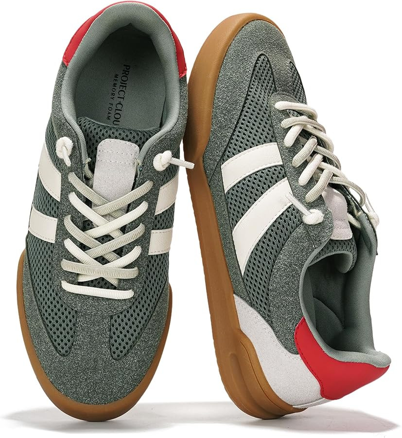 Project Cloud Genuine Leather Casual Sneakers for Women - Memory Foam Insoles Lace-Up Womens Shoe... | Amazon (US)