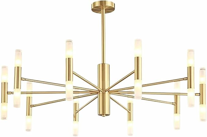 BOKT Post Modern Lighting 20-Light Living Room Chandelier Lighting Island Frosted Glass Lampshade... | Amazon (US)