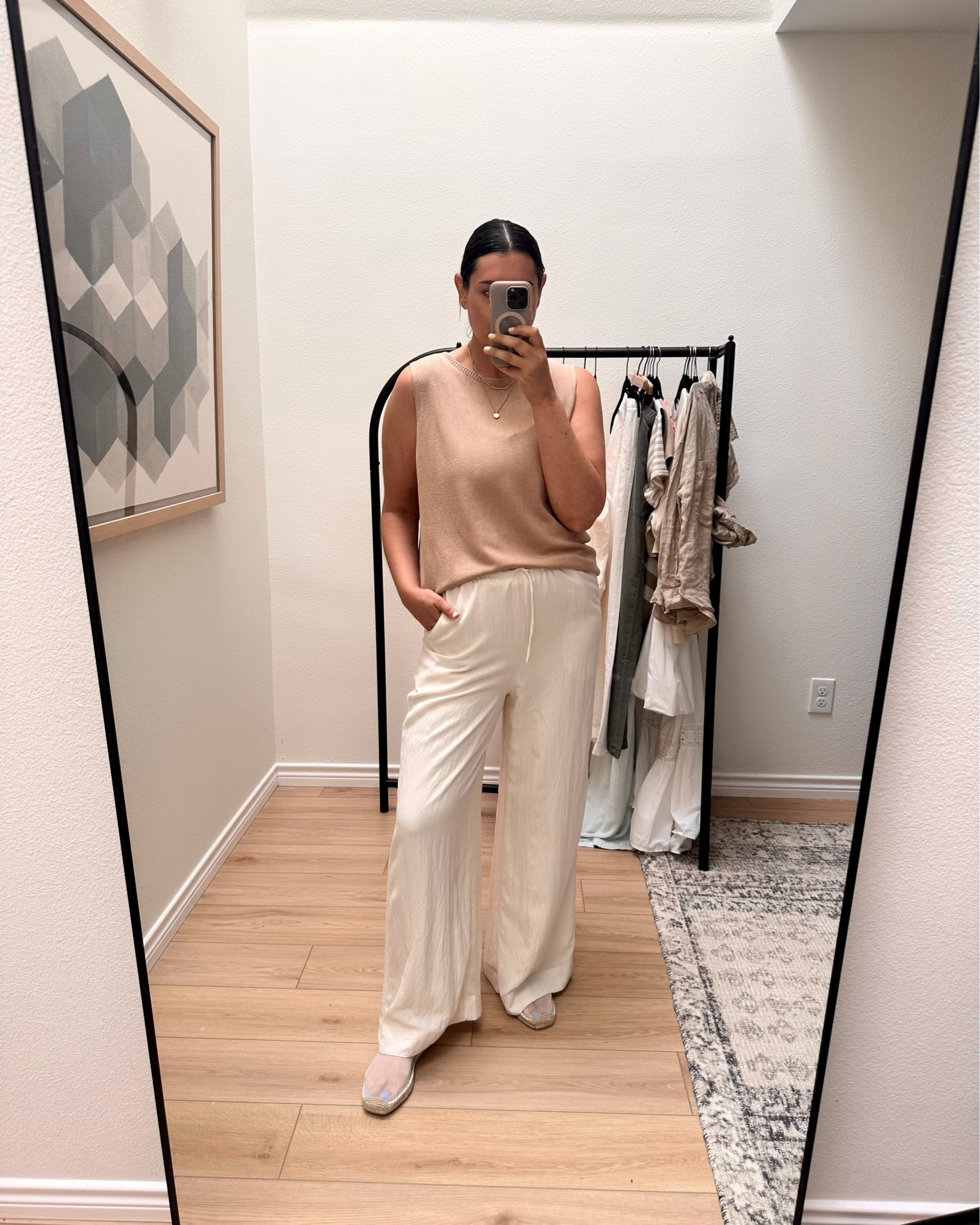 Giving this Amazon sweater tank a try! Trying to figure out my travel outfit for tomorrow. I’m in the large of this sweater top and it’s too big! Definitely don’t size up!

I’m in the large of the pants, they run relaxed. I like this size for a size 8!

#LTKMidsize #LTKFindsUnder50 #LTKOver40