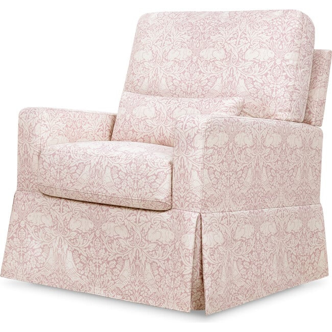 Namesake | Crawford Pillowback Comfort Swivel Glider, Pure Brer Rabbit in Rose (Pink) | Maisonette | Maisonette