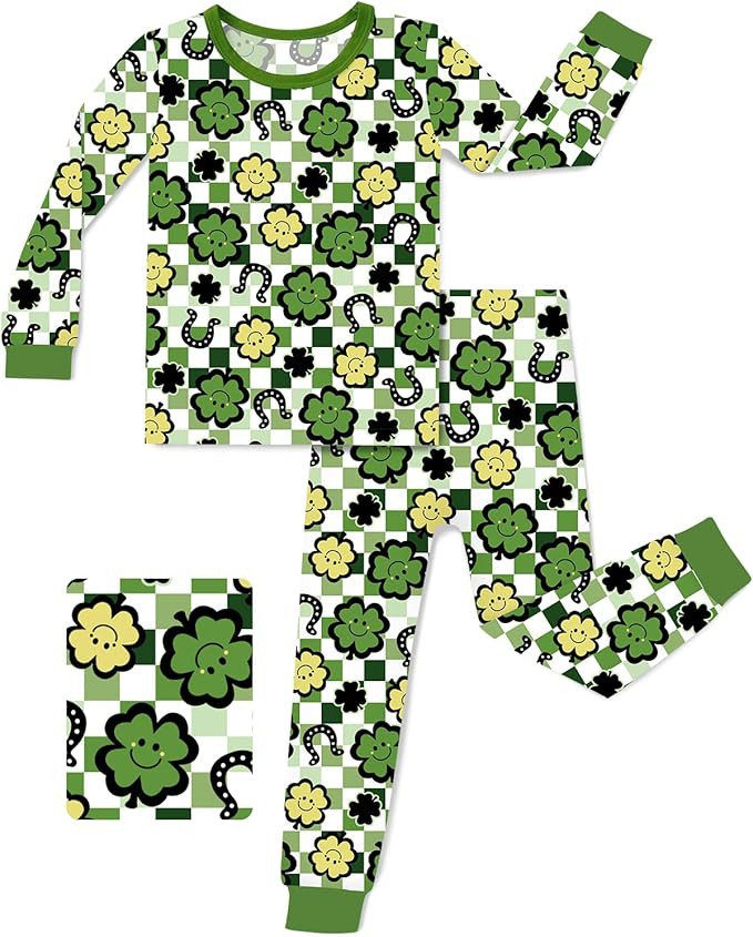 Bamboo Viscose Toddler Pajamas Boys Girls Baby Car Pjs Sets 12M-8Y Kids 2pcs Long-Sleeve Sleepwea... | Amazon (US)