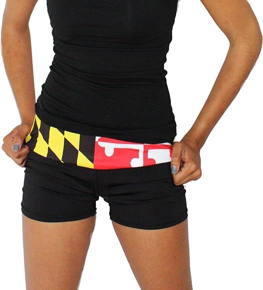 | Maryland Flag Stretch Shorts for Women | Amazon (US)