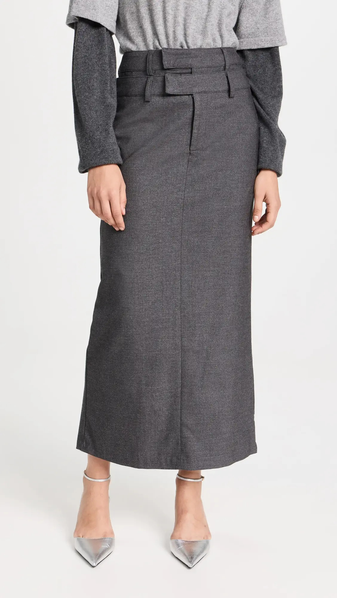 Moon River Double Waist Band Midi Skirt | Shopbop | Shopbop